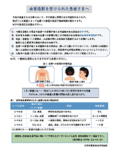 図4　血管造影検査後の患者説明書